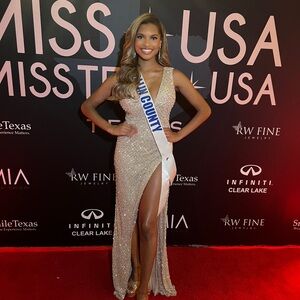 Elegant Nude Evening Gown